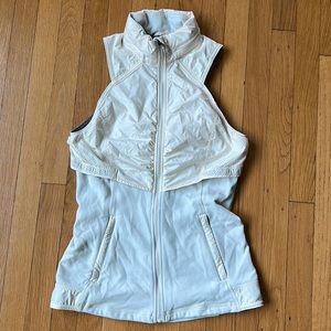 Lululemon Cream/Off White Colored Vest with Hood